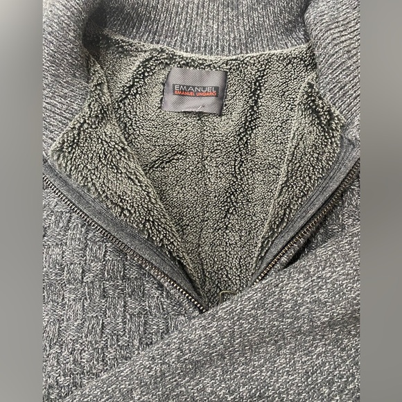 Emanuel Ungaro Cardigan sweater Jacket Sherpa Heathered Grey in size XL - Picture 2 of 11